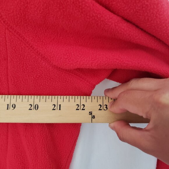 Woman Emily B Red with Navy Blue Full Zipper Turtle Neck with Pockets Size XL - Picture 6 of 14